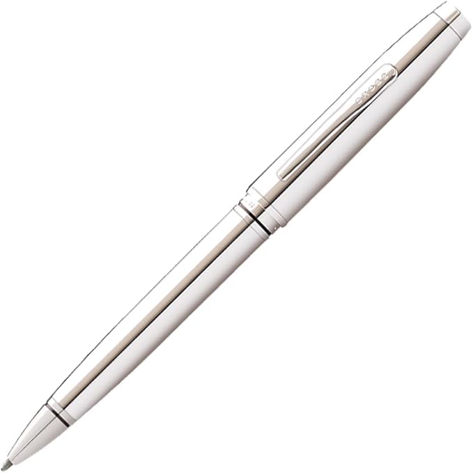 Cross Coventry Polished Chrome Ballpoint Pen - Refillable Pen for Smooth Writing - Professional, Elegant Accessory - Black Ink - Long-Lasting Use - Desk Essential - Gift-Ready