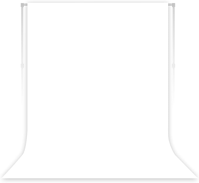 White Backdrop for Photoshoot, Professional Photo Backdrop Background Curtain for Product Photography, Portraits, Wedding, Party, Live Streaming Video Recording 7X10 FT