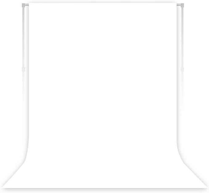 White Backdrop for Photoshoot, Professional Photo Backdrop Background Curtain for Product Photography, Portraits, Wedding, Party, Live Streaming Video Recording 5X7 FT