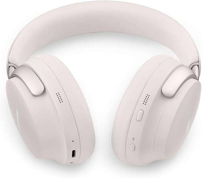 Bose QuietComfort Ultra Bluetooth Headphones, Wireless Headphones with Spatial Audio, Over Ear Noise Cancelling with Mic, Up to 24 Hours of Playtime, White Smoke