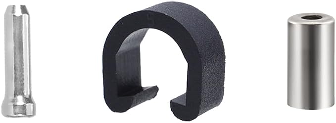 Bicycle Shifter Derailleur Cable Brake Cable Housing Cable Routing Damping Foam Sleeve Cable Tips Caps End Crimp Cable Guide Clip C-Clips Clamps Kit for Mountain Road Bicycle MTB