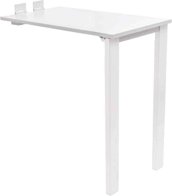 Wall Mounted Bar Table, Folding Flip-up Dining Table with Support Legs, Wooden Drop-Leaf Wall Desk for Kitchen Laundry Room Office, 29.52 x 15.75 x 29.13 Inch