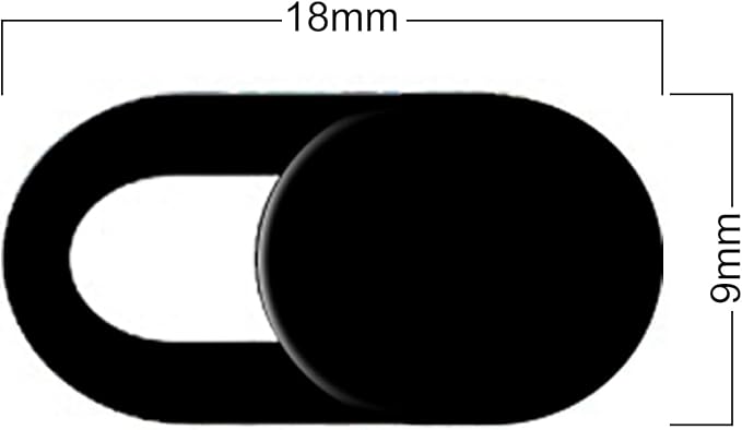 TENOC Webcam Cover, Camera Privacy Cover Slide for Laptop/Cell Phone/iPad/PC/Tablet, Protect Your Privacy and Security, 5 Pcs, Black