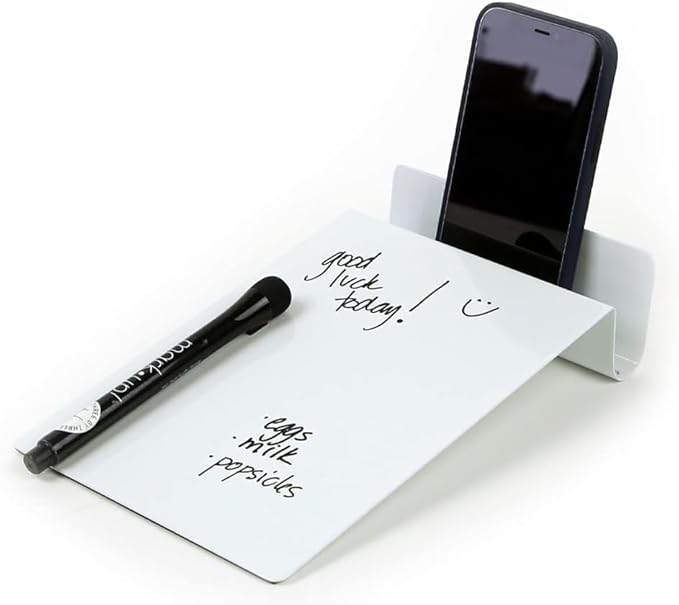 Three by Three Seattle 5.5 x 9 Inch to.do Dry Erase Board with Marker for Memos, Lists, and More in Office, Home, Classroom, and Event Spaces (2 Pack, White)