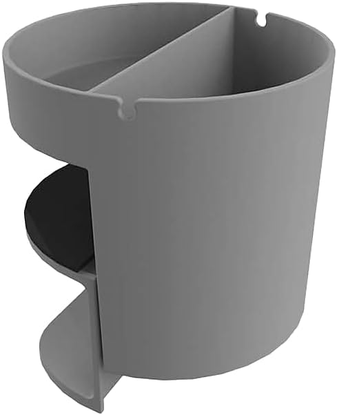 deflecto Standing Desk Small Desk Organizer, Two Sections, 3.85 x 3.85 x 3.54, Gray