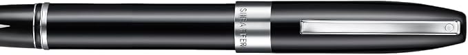 Sheaffer Legacy 9064 Fountain Pen, Medium 14KT PVD Gold Inlaid Nib, Black Lacquer Finish with Chrome-Plated Trim, Includes Leather Pouch & Premium Gift Box