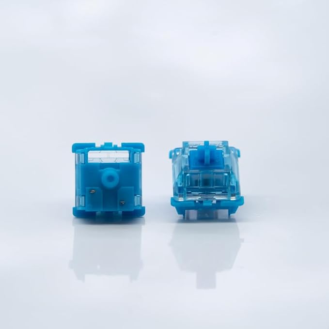 GATERON Phantom Blue Clicky Keyboard Switches, RGB LED 60gf Key Switches for MX Mechanical Keyboard(Blue, 110PCS)