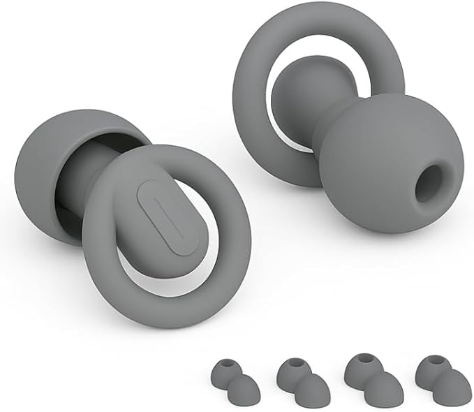 Macco Focus Reusable Silicone Earplugs – Grey