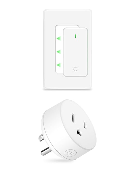 NineLeaf Wireless Remote Outlet Switch,Remote Lamp Switch,On Off Light Plug Decorator Switches Wall Mounted, 500FT, 15A/1500W LED, TUV List,Programmable, No Wiring,Lamp,Fans,Household Appliances