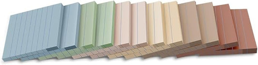 (12 Pack) Lined Sticky Notes 3x3 in,Notepads with Lines,Ruled Stickies Super Sticking Power,Office School Memo Note Pads Vintage Colors,Post on Windows Doors,Recyclable,Easy to Write on