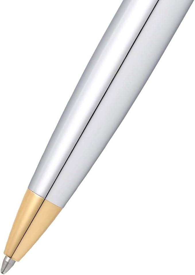 Sheaffer 300 Chrome Ballpoint Pen with Gold Tone Trim