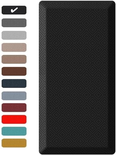Ophanie Kitchen Mats for Floor,3/4 inch Thick,17x28 Anti Fatigue Cushioned Mat with 99+ Pairs of Anti-Slip Bottom Ridges,Kitchen Rugs,Waterproof,Comfort Ergonomic Standing Mat for Office,Home,Sink