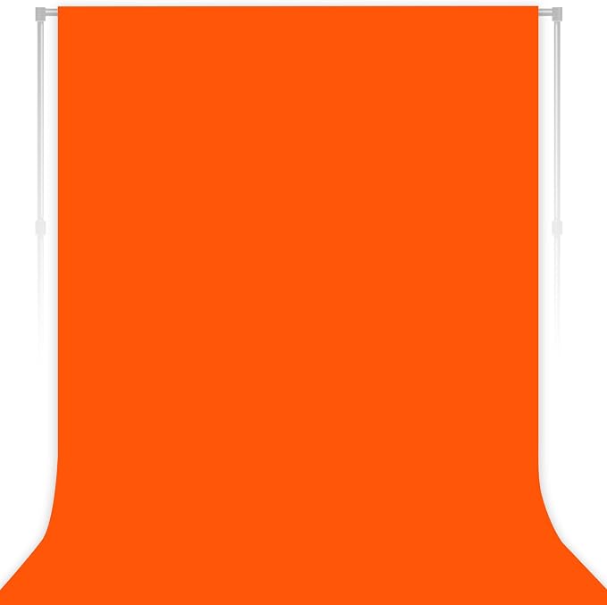 Orange Backdrop for Photoshoot, Professional Photo Backdrop Background Curtain for Product Photography, Portraits, Wedding, Party, Live Streaming Video Recording 10X20 FT
