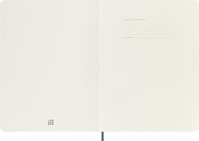 Moleskine Classic Notebook, Soft Cover, XL (7.5" x 9.5") Dotted, Myrtle Green, 192 Pages