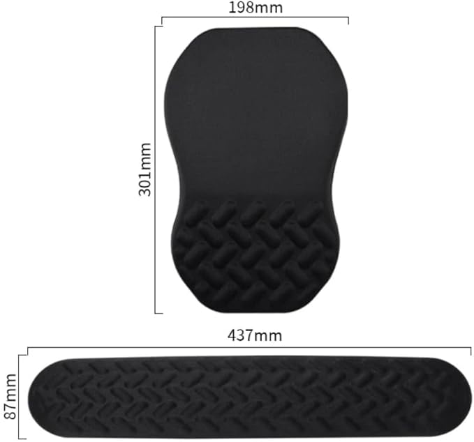 3-in-1 Ergonomic Mouse Pad Set with Keyboard Wrist Rest Support & Cable Organizer – Memory Foam for Carpal Tunnel & Pain Relief, Non-Slip Base – Ideal for Office & Gaming – Gift Box – Black-Meeshoo