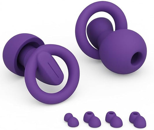 Macco Focus Reusable Silicone Earplugs – Purple