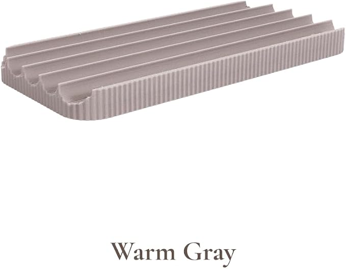 Ribbed Desk Pen Tray Minimal Decorative Organizer for Pens and Small Accessories (OFFWHITE)