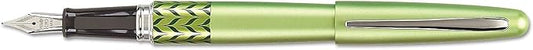 PILOT MR Retro Pop Collection Fountain Pen in Gift Box, Green Barrel with Marble Accent, Fine Point Stainless Steel Nib, Refillable Black Ink (91431)