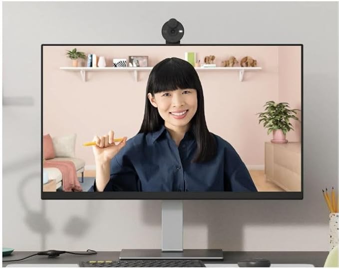 Logitech - Brio 300 1920x1080p USB-C Webcam with Privacy Shutter, Auto Light Correction - Graphite (Renewed)