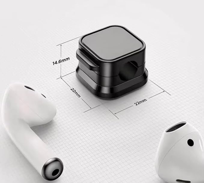Magnetic Cable Clips, 12 Pack Self Adhesive Cord Organizer Holders for Desk, Nightstand, Office & Car, Cable Management for Charging Cords, USB Cables & Headphones Black or White (White)