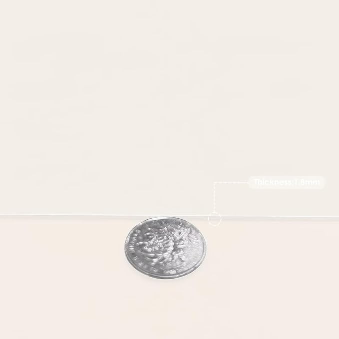 Faux Leather Table Cover,1.8mm Thick,17x72 Inch Desk Cover,Dresser Cover Top,Dresser Protector Top,Dresser Cover,End Table Cover.(White+White,17x72)