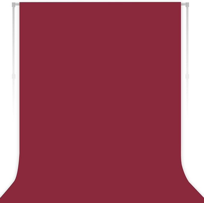 Burgundy Backdrop for Photoshoot, Professional Photo Backdrop Background Curtain for Product Photography, Portraits, Wedding, Party, Live Streaming Video Recording 10X20 FT (Background Only)