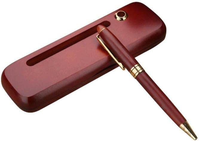 Fancy Minimalist Wooden Pens - Gentlemen Nice Pens Handcrafted Unique Business Pens for Men, Cool Old Fashioned Pen and Case Set Gift for Journal Writing (Rosewood Single Case)