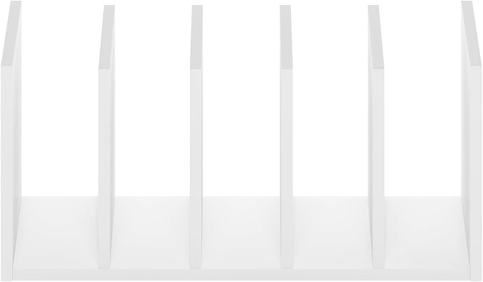 Furinno Hermite File Holder Desk Organizers and Accessories, Plain White | Desk Top Vertical Book Shelf, for Office Supplies, Organization