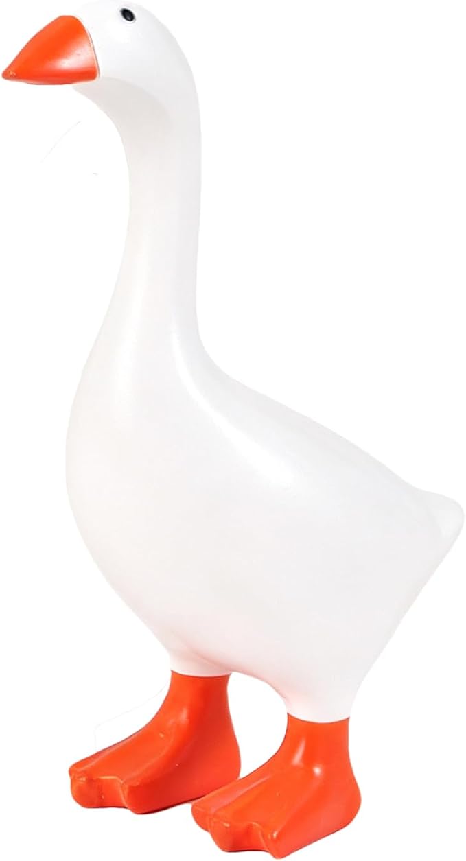 Desk Goose 7 Inches Mini Office Desktop Goose Magnetic Key Holder | 7 inch resin goose decor for office or home.Magnetic beak can hold a couple of keys.Gift for friends and family.
