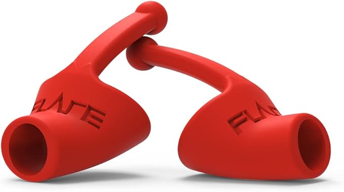Flare Calmer Kids | Ear Plugs Alternative | Daily Noise Relief | Sound Sensitivity | Stress Relief | No Muffling | Improve Wellbeing | Comfy, Reusable, Soft Silicone Earplugs | Earplugs | Red