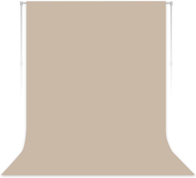 Beige Backdrop for Photoshoot, Professional Photo Backdrop Background Curtain for Product Photography，Portraits, Wedding, Party, Live Streaming Video Recording 10X20 FT