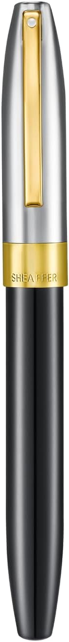 Sheaffer Legacy 9065 Rollerball Pen, Black Tuxedo Medalist Finish with 14KT PVD Gold Trim, Includes Custom Leather Pouch & Luxury Gift Box