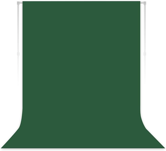 Dark Green Backdrop for Photoshoot, Professional Photo Backdrop Background Curtain for Product Photography, Portraits, Wedding, Party, Live Streaming Video Recording 7X10 FT