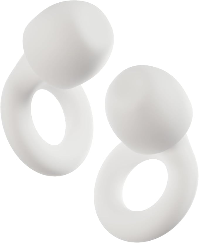 Quiet Ear Plugs for Sleep,28db Noise Reducing Silicone Earplugs – Reusable Comfort Fit Hearing Protection for Sleeping, Focus, Travel & Relaxation – Soft, Washable (White, One Size)