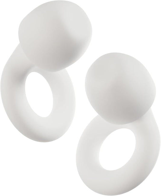 Quiet Ear Plugs for Sleep,28db Noise Reducing Silicone Earplugs – Reusable Comfort Fit Hearing Protection for Sleeping, Focus, Travel & Relaxation – Soft, Washable (White, One Size)