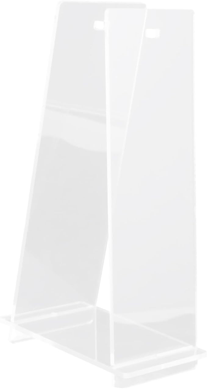 HOMSFOU Stylish Acrylic Desk Calendar Stand Multi Functional Transparent Flip Calendar Holder for Office Home Modern Design Elegant Minimalist Tabletop Accessory