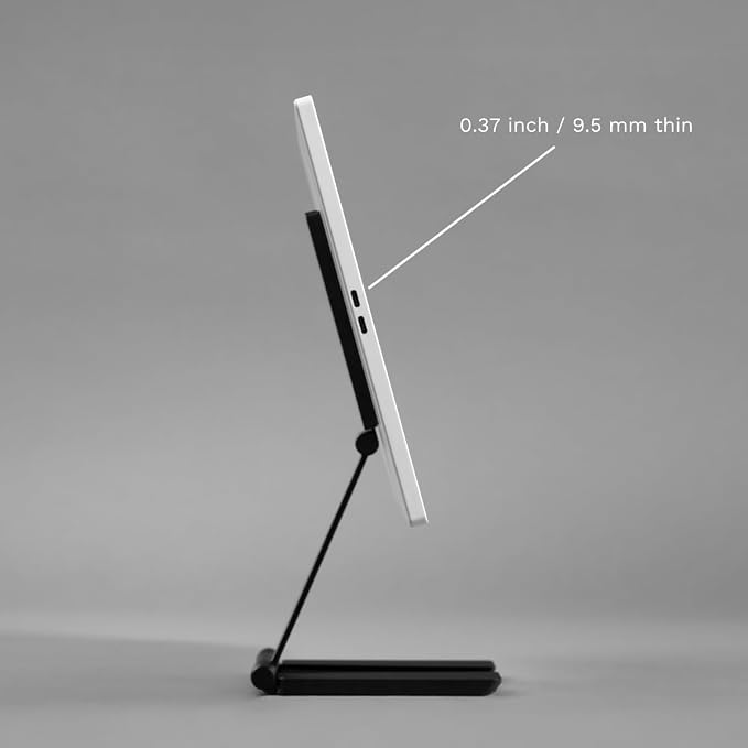 Espresso Lite 15 Portable Monitor (White) – 15.6” Full HD USB-C Display, Single-Cable Power, Ultra-Light Travel Monitor for Laptop, iPad & USB-C Devices