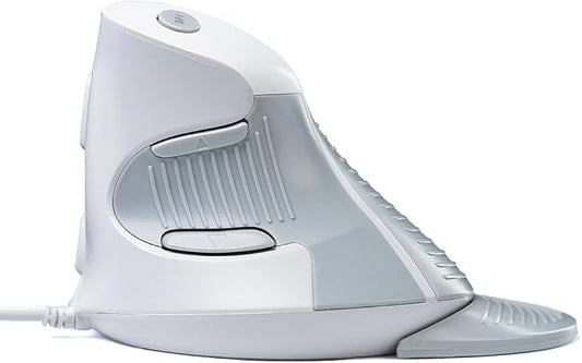 DELUX Wired Ergonomic Vertical Mouse, for Medium Hands(M618XU-White)