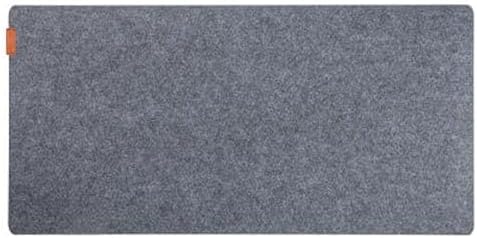Desky Cork & Felt Desk Pad – Dual-Sided Mat with Natural Cork & Soft Felt, Non-Slip Desk Protector for Home Office, Anti-Scratch Surface (35.4" x 11.8", Light Grey)