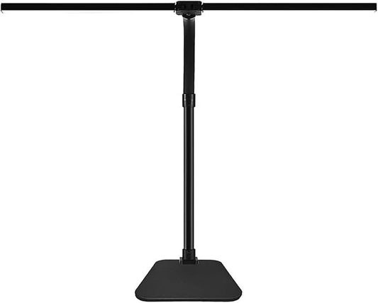 LED Desk Lamp for Office Dorm Home - Eye Caring Desk Light 18W Gooseneck Dimmable Table lamp with Anti-Glare Cover Clamp(No Remote)