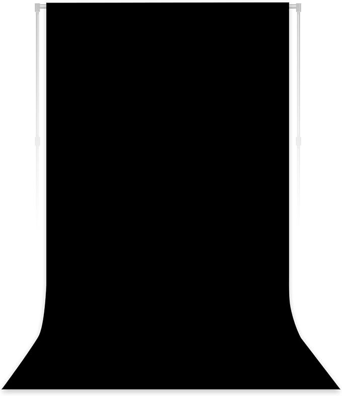 Black Backdrop for Photoshoot Professional Photo Backdrop Background Curtain for Product Photography Portraits Wedding Party Live Streaming Video Recording 3X5 FT