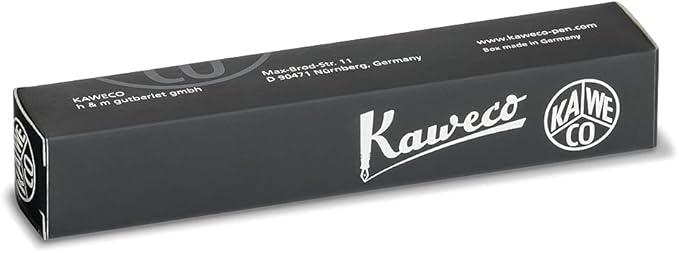 Kaweco Skyline Sport Fountain Pen I Premium Fountain Pen Luxury for Ink Cartridges with High-Quality Steel Nib I Sport Fountain Pen 13.5 cm Black Nib Width W