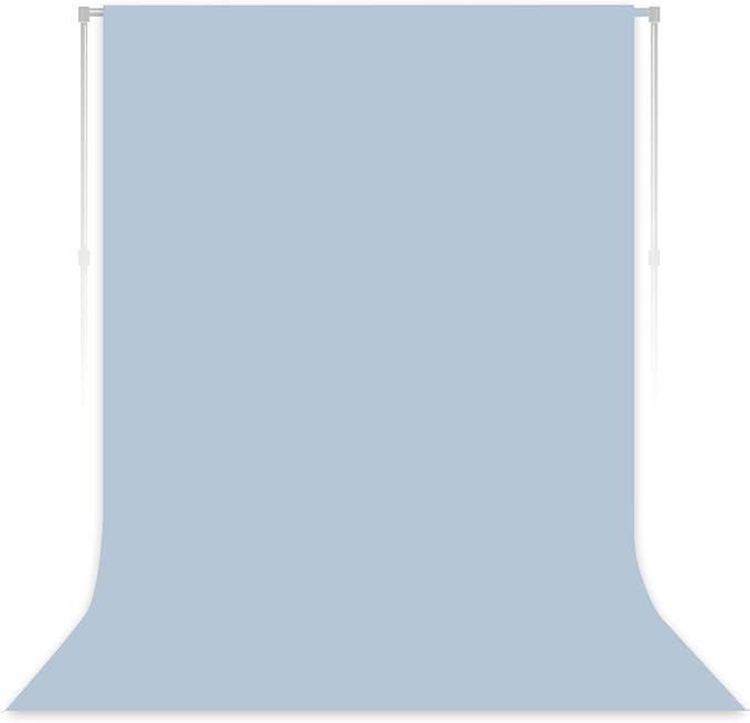 BlueAura Photo Backdrop, 5x7 FT Dusty Blue | Professional Background, Portraits, Product Photography, Wedding Party, Live Streaming Video Recording for Photoshoot