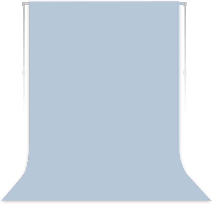 BlueAura Photo Backdrop, Dusty Blue 10X10 FT | Professional Background, Product Photography, Portraits, Wedding Party, Live Streaming Video Recording for Photoshoot
