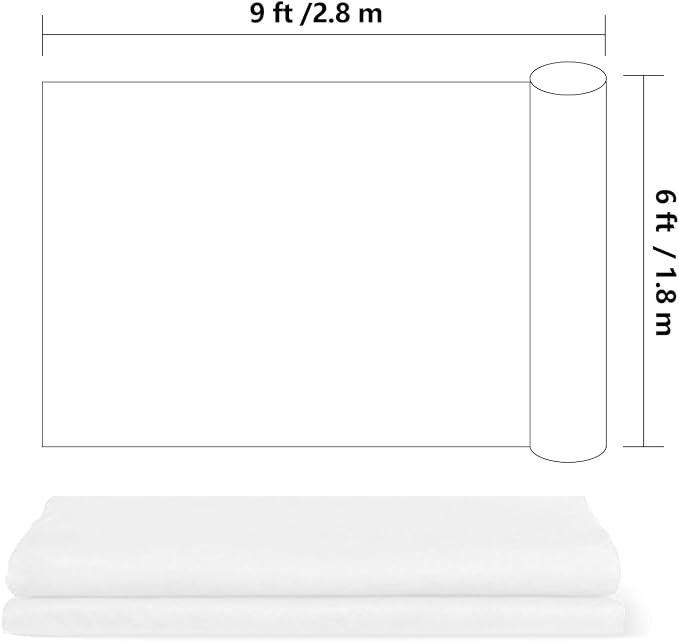HEMMOTOP White Photo Backdrop, 6x9 ft Background for Photography, Seamless Screen for Photoshoot, Easter, Birthday Party, Video Recording, Photos, Projector (Backdrop Only)