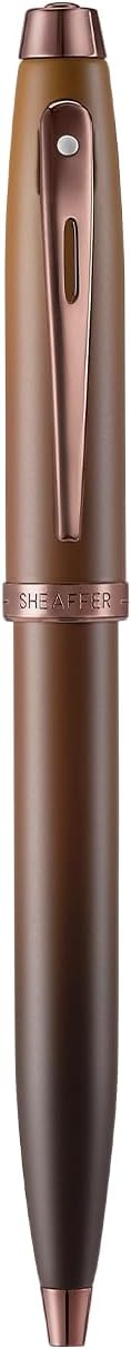 Sheaffer 100 9374 Coffee Edition Matt Brown Pen with Regal Brown PVD Signature Gold Trims (Ballpoint)