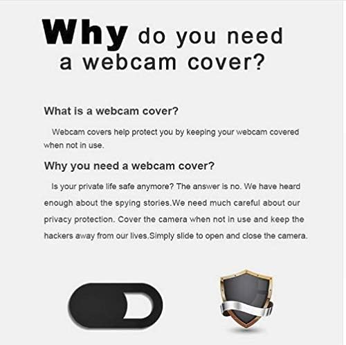 Ultra-Slim Laptop Camera Cover Slide | 0.03 Inch Thick | Upholds Digital Privacy | Compatible with Mobiles, Tablets, Desktops & Laptops | Classic Black - 3 Pack