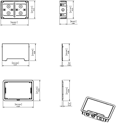 Legrand - OnQ 9" In-Wall Media Box For Device & Cable Management - Structured Wiring Enclosure With Customizable Knockouts - Includes Removable Mounting Plate For Maximum Capacity - White, ENP0905NAV1