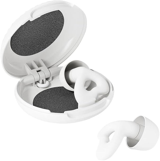 Ear Plugs for Sleep 32dB Noise Reduction Soft Comfy Reusable Silicone Earplugs for Work Travel Study Hearing Protection (White, Heart)