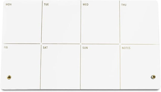 Weekly Planner Dry Erase Board for Desk,Acrylic Desktop Weekly Planner Whiteboard with Stand,12"X6"-Small, Dry Erase Weekly to Do List White Board for Home Office School-ZMZL-W-1530